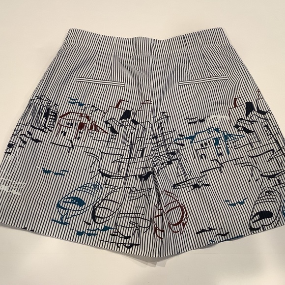 Lafayette 148 New York Shorts Kehlani Lido Print Cotton Blend Bermuda Shorts - Picture 4 of 7